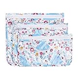 Bumkins TSA Approved Toiletry Bag, Disney Travel Bag, Quart Zip Pouch, PVC-Free, Vinyl-Free, Clear Sided, Set of 3 â€“ Cinderella , 3 Count (Pack of 1)