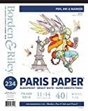 Borden & Riley #234 Paris Paper Pad, 11' x 14', 176 GSM/108 LB, 40 White Sheets, 1 Pad Each (234P111440)