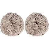 JubileeYarn Bamboo Cotton Chunky Yarn - 100g/Ball - Sand Cliff Brown - 2 Balls
