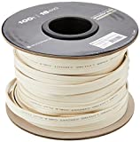 Monoprice Planate Series 16 Gauge AWG Pure Copper Flat Speaker Wire/Cable - 100Ft CL2 in Wall Rated, Jacketed in PVC Material for Home Theater, Car Audio and More
