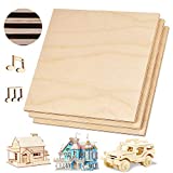 Consmos Baltic Birch Plywood 6mm 1/4' x 12' x 12' Craft Wood, Pack of 3 B/BB Grade Baltic Birch Sheets, Perfect for DIY Projects, Painting, Drawing, Laser, Wood Engraving, Wood Burning and CNC Cutting