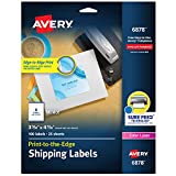 Avery Print-to-the-Edge Shipping Labels for Color Laser Printers and Copiers, 3.75 x 4.75 Inch, Pack of 100 (6878)