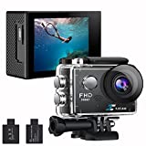 Xilecam Action Camera 1080P 30fps, WiFi Sports Camera HD 2.0 Inch Action Camera 40m/131ft Underwater Waterproof Snorkel surf Camera with 2 Batteries, Wide-Angle Lens andMulti-Function Accessory Bag