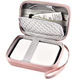 Case Compatible with Canon for Ivy/for Ivy 2 Mobile Mini CLIQ CLIQ+ CLIQ2 CLIQ+2 Instant Camera Printer, Wireless Bluetooth Portable Smartphone Printer, Mesh Pocket fits Paper & Cable, Rose Gold
