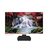 Epson 100” EpiqVision Ultra LS500 Laser Ultra Short Throw Projection TV (100-inch Screen Included), 4000 lumens, 4K PRO-UHD, HDR, Android TV, HDMI 2.0, Built-in Speakers, Sports & Streaming - Black