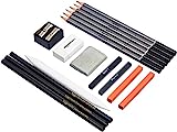 Amazon Basics Sketch and Drawing Art Pencil Kit - 17 Piece Set