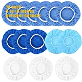 14Pcs 9 to 10 Inches Buffer Bonnets Waxers Bonnet Set Car Polisher Pad Bonnet Polishing Bonnet Buffing Pad Cover Polisher Buffer Polishing Car Wax Kit - Mix Pack Coral Fleece, Woolen, non-woven fabric