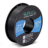 SUNLU 3D Printer Filament PLA Plus 1.75mm, PLA+ Filament for 3D Pen, PLA Plus Filament 1.75mm, Dimensional Accuracy +/- 0.02 mm, 1 kg Spool, Black