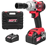 MPT 21V Brushless Li-ion Cordless Impact Wrench Tool Kit,350NM Torque Variable Speed with 3000Mah Batteries and Fast Charger
