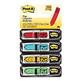 Assorted Color SIGN HERE Arrow Flag Set, 1/2x1-3/4, 4 Colors, 120/Dispenser (MMM684SH)