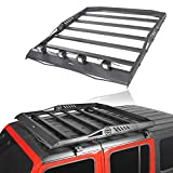 Hooke Road Top Roof Rack Basket Cargo Carrier Crossbar Compatible with Jeep Wrangler JL 2018-2022 | Gladiator JT 2020 2021 2022 2/4 Doors