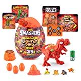 Smashers Mega Light Up Dino T-Rex Series 4 by ZURU - Collectible Egg with Over 25 Surprises, Volcano Slime, Fossil Toy, Dinosaur Toys, Tyrannosaurus Rex Toy for Boys and Kids (T-Rex)