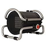 BLACK+DECKER Utility Heater, Ceramic Space Heater with Adjustable Thermostat & 12-Hour Timer, 1500W, Black, 1 Piece