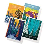 Illustrated National Park Greeting Cards – 12 Vintage-Style, Blank Cards and Envelopes, 5.5 x 4.25 In. – FSC-Certified, Eco-Friendly Stationary Set – Assorted Greeting Cards for All Occasions by Twigs