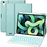 COO Keyboard Case for iPad Air 5th Generation (2022)/ iPad Air 4th Generation (2020)/ iPad Pro 11 (2018), 7 Color Backlit Detachable Wireless Keyboard, Built-in Pencil Holder for iPad Air 4/5