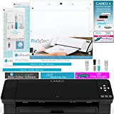 Silhouette Cameo 4 Extras Bundle with Extra AutoBlade, Cutting mat,Tool Kit and PixScan. Start Up Guide and Bonus Designs - Black Edition
