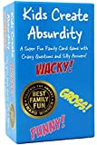 Kids Create Absurdity: Laugh Until You Cry- Funny Card Game for Kids Family Game Night- A Fill in The Blank Card Game Stocking-Stuffers-for-Kids