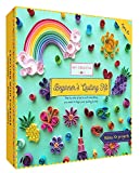 MY CREATIVE CAMP Beginner's Quilling Kit - DIY Craft Kit for Kids and Adults - 10 Projects with Instructions, Storage Box, Gem Stickers, Tools, Supplies, Paper Strips, Shape Chart, and Reference Guide