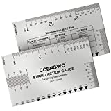 Guitar String Action Gauge, COENGWO String Height Gauge Ruler Guitar Setup Measuring Tool Kit for Guitar, Bass, Mandolin, Banjo
