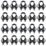 Favordrory 20PCS 1/8 Inch M3 Stainless Steel Wire Rope Cable Clip Clamp