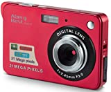 AbergBest 21 Mega Pixels 2.7' LCD Rechargeable HD Digital Camera Video Camera Digital Students Cameras,Indoor Outdoor for Adult/Seniors/Kid (Red)