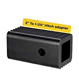 BougeRV 2 inches to 1-1/4 inches Trailer Hitch Adapter 2 inches to 1.25 inches Hitch Adapter Insert Sleeve Receiver Converter for Bike Rack and Cargo Carriers