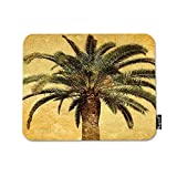 Mugod Palm Tree Mouse Pad Hawaiian Tropical Palms Leaf Vintage Green Yellow Mouse Mat Non-Slip Rubber Base Mousepad for Computer Laptop PC Gaming Working Office & Home 9.5x7.9 Inch