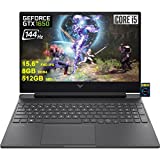 HP Victus 15 Gaming Laptop I 15.6'' Full HD IPS 144Hz 12th Gen Intel 8-Core i5-12450H (i7-11370H) 8GB DDR4 512GB SSD GeForce GTX 1650 4GB Backlit USB-C HDMI B&O Win11 + 32GB MicroSD Card, Black