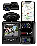 PRUVEEO Dash Cam, Front and Inside 1080P Dual FHD, Single-Channel 2160P, Built-in GPS WiFi, 24H Parking Monitor, 2 Inch LCD Camera, 512 Gb Max, G-Sensor, Infrared Night Vision for Cars and Taxi