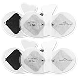 Easy@home Tens Unit Wireless Electrode Pads Self Stick Carbon Pads, 4 Pack 6.5' x 3' Reusable - Non Irritating Design Pulse Massagers Replacement, 2 Pads per Pack, ETP015