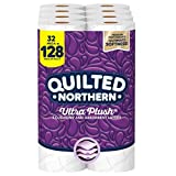 Quilted Northern Ultra Plush Toilet Paper, 32 Mega Rolls = 128 Regular Rolls, 3-Ply Bath Tissue (Packaging May Vary)
