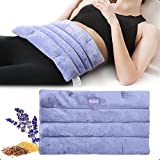 Romfox Microwavable Heating Pad for Pain Relief, Moist Heat for Cramps, Muscles, Joints, Back, Neck and Shoulders, Heat Compress Pillow, for Both Hot and Cold Therapy (Purple - Lavender Scented)