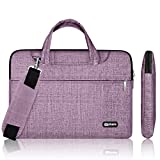 Qishare 11.6 12 inch Laptop Case Laptop Shoulder Bag, Multi-functional Notebook Sleeve Carrying Case With Strap for Notebook Microsoft Surface Pro 6/5/4/3 Macbook Air 11 12(Purple Lines)