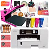 Sawgrass UHD Virtuoso SG500 Sublimation Printer, 15'x15' Heat Press, Inks, Blanks, Paper, Designs, Bundle