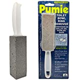 Pumie Toilet Bowl Ring Remover, TBR-6, Grey Pumice Stone with Handle, Removes Unsightly Toilet Rings, Stains from Toilets, Sinks, Tubs, Showers, Pools, Safe for Porcelain, 1 Pack