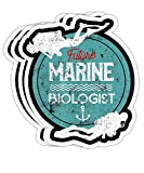 GrayFoxxy Marines Kids Marine Biology Future Marine Biologist Gift Decorations - 4x3 Vinyl Stickers, Laptop Decal, Water Bottle Sticker (Set of 3)
