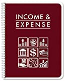 BookFactory Income & Expense Tracker/Income and Expense Ledger Book/Accounting Bookkeeping Ledger Log Book/LogBook 108 Pages - 8.5' x 11' Wire-O (LOG-108-7CW-PP-(IncomeExpense)-BX)