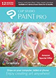 CLIP STUDIO PAINT PRO with Bonus Brushes | 12 Months Edition | 1 Device | PC, macOS, iPad, iPhone, Galaxy, Android, Chromebook [Keycard]