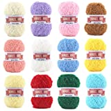 SCYarn 12 Skeins Twinkle sKRubby Yarn Giant Pack Total 2232 Yards Multicolor for Dishcloths, Washcloths, Kitchen Crochet & Knitting Giant Pack Assorted Color (Giant)