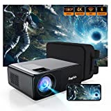 Rayfoto WiFi Bluetooth Projector,9500L HD Native 1080P 300' Giant Screen Display,4K Support Video Projector, Home Movie Projector Compatible with TV Stick, PC, DVD, Laptop / Extra Bag Included