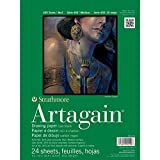 Strathmore 400 Series Artagain Pad, Coal Black, 9'x12' Glue Bound, 24 Sheets