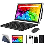 2022 Newest 2 in 1 Tablet 10 inch 4G Phone Call with Dual Sim Card Slot, 4GB+64GB Storage(Support 256GB Expand), Octa-Core Processor,13MP Camera, WiFi Tablet with Keyboard Mouse Stylus(Gray)