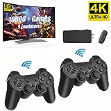 FUNTELL Wireless Retro Game Console, Plug & Play Video TV Game Stick with 10000+ Games Built-in, 64G, 9 Emulators, 4K HDMI Nostalgia Stick Game for TV, Dual 2.4G Wireless Controllers