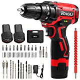 Cordless Drill Driver Kit 12.6V, Power Drill with 2 Batteries and Charger,34PCS, 18+1 Torque Setting, 3/8' Keyless Chuck 30Nm Max, Electric Screwdriver with 2-Speed, LED Light for DIY Project