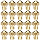 MK10 Nozzles, EXCELFU M7 0.4mm Brass Extruder Head Hotend Nozzle for 1.75mm Filament, Pack of 20