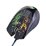 Enhance GX-M1 Gaming Mouse with 3500 DPI, Optical Sensor & Color-Changing LED Lights for PC Computers - Perfect for Titanfall, Battlefield 4, Counter-Strike: Global Offensive & More