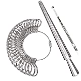 Meowoo Ring Sizer Measuring Tool Set, Ring Gauges with Finger Sizer Mandrel Ring Sizer Tools for Jewelry Sizing Measuring