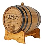 Thousand Oaks Barrel Co. | Personalized American White Oak 20 Liter Barrel with Stand, Bung, and Spigot - For The Home Brewer, Distiller, Wine Maker and Cocktail Aging Bartender (B415)