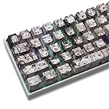 PBT Anime Keycaps 108 Keys, Japanese Custom Backlit Keycaps, OEM Profile Keycaps for 61/87/104/108 Cherry Gateron MX Switches Mechanical Keyboard