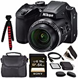 Nikon COOLPIX B500 Digital Camera (Black) 26506 + 64GB UHS-I SDXC Memory Card (Class 10) + Flexible 12' Tripod + Small Soft Carrying Case + HDMI Cable + Card Reader + Memory Card Wallet Bundle
